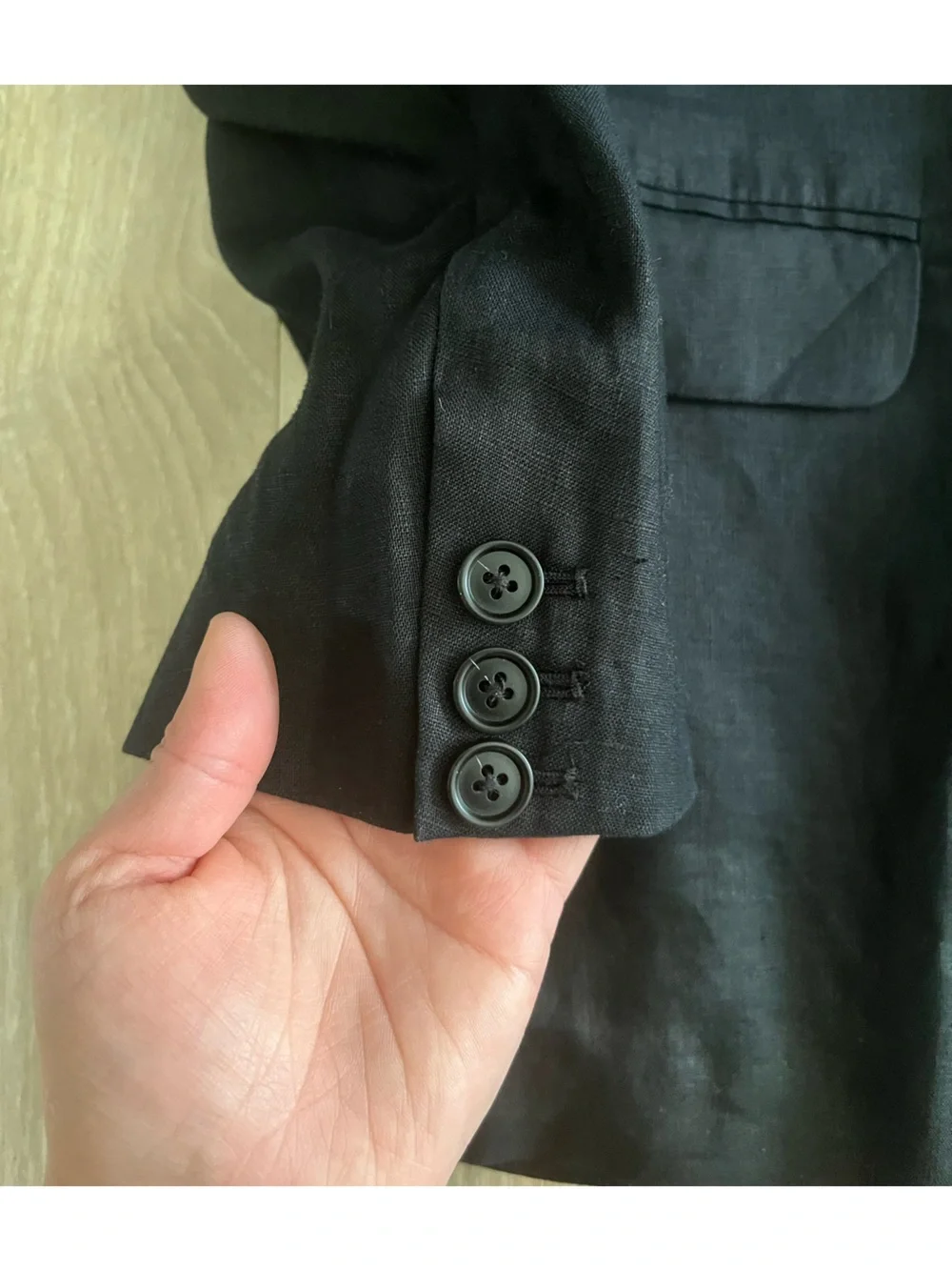 Quince Men’s 100% European Linen Blazer Black - Size XXL